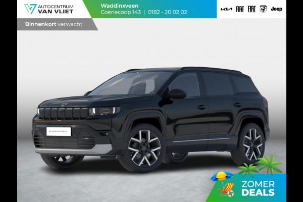 Jeep Compass First Edition 74 kWh | Adapt. Cruise | Camera | Carplay | 20" | Elektr. A-Klep | Navi | Winter Pack | Schuif/Kanteldak | Premium Pack | Conv. Pack | Warmtepomp