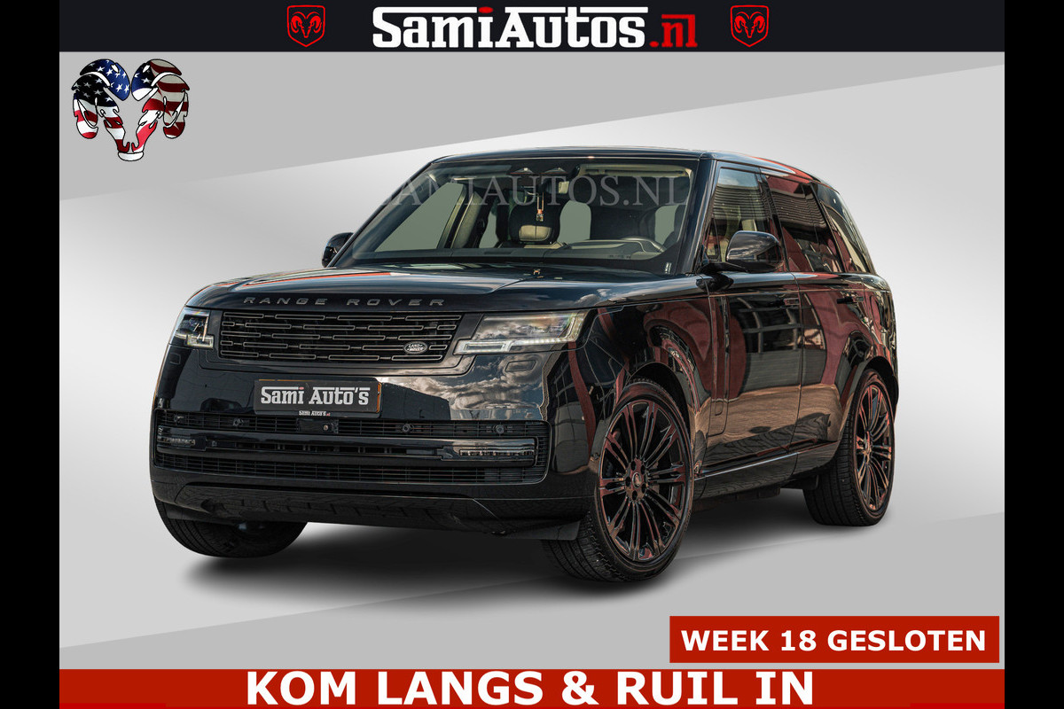 Land Rover Range Rover P550e 551 PK GARANTIE TOT 14-03-2029 | ACHTERAS BESTURING | SOFT CLOSE | HEAD-UP | FACELIFT MODEL | 23 INCH VELGEN | PANORAMADAK | STUURVERWARMING | STOEL KOELING | Incl btw | Fabrieksgarantie tot 14-03-2029 – Geniet van gemoedsrust met uitgebreide dekking tot deze datum.