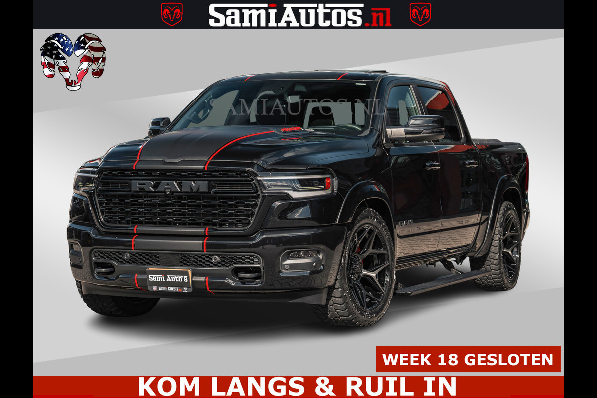 Dodge Ram HULK | Limited Night H.O 540HP 706Nm | Massage + Full Option | De Meest Luxe en Volle Pick-Up in zijn Klasse | Hulk Pack is meer Comfortabele Dubbele Cabine met Royale 5 Zitplaatsen | BPM vrij | Nu Leverbaar uit Voorraad | Voorraad Nr 2357 - 5182