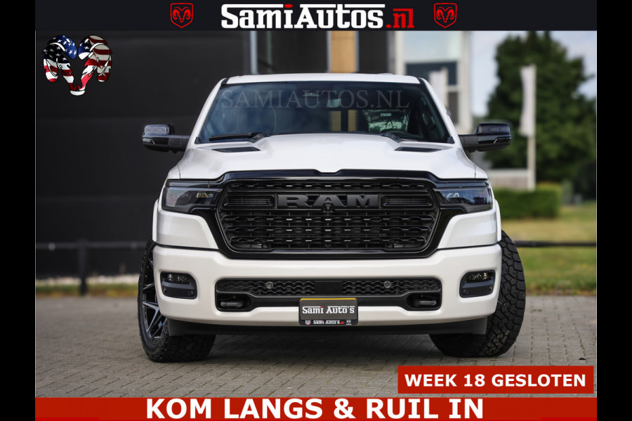 Dodge Ram 1500 Limited Night High Output 540HP 706Nm | Massage + Full Option | De Meest Luxe en Volle Pick-Up in zijn Klasse | Comfortabele Dubbele Cabine met Royale 5 Zitplaatsen | BPM vrij | Nu Leverbaar uit Voorraad | Voorraad Nr 2351 - 7478