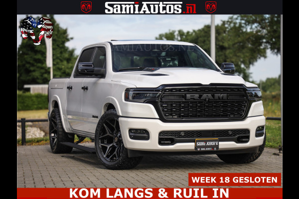 Dodge Ram 1500 Limited Night High Output 540HP 706Nm | Massage + Full Option | De Meest Luxe en Volle Pick-Up in zijn Klasse | Comfortabele Dubbele Cabine met Royale 5 Zitplaatsen | BPM vrij | Nu Leverbaar uit Voorraad | Voorraad Nr 2351 - 7478