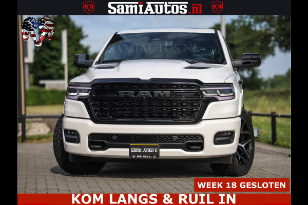 Dodge Ram 1500 Limited Night High Output 540HP 706Nm | Massage + Full Option | De Meest Luxe en Volle Pick-Up in zijn Klasse | Comfortabele Dubbele Cabine met Royale 5 Zitplaatsen | BPM vrij | Nu Leverbaar uit Voorraad | Voorraad Nr 2351 - 7478