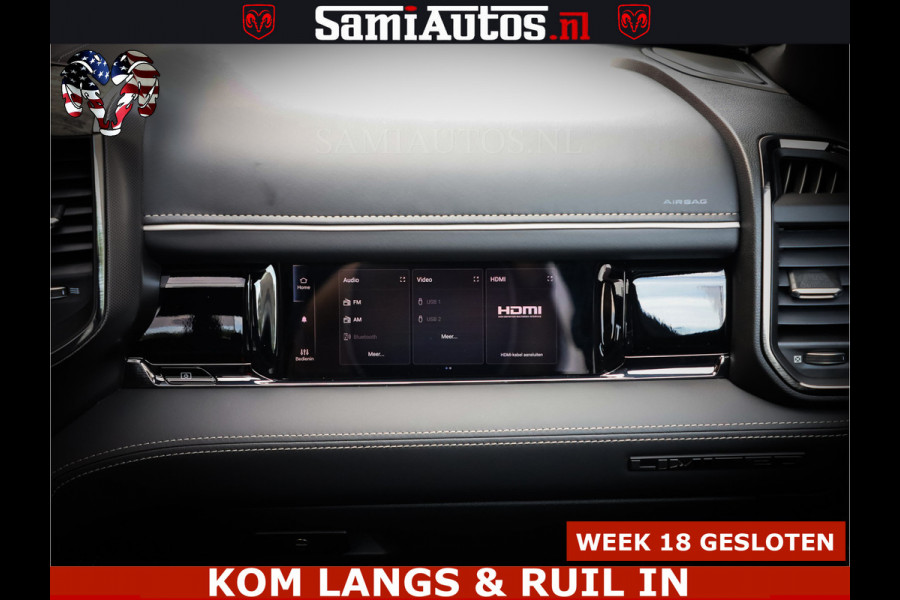 Dodge Ram 1500 Limited Night High Output 540HP 706Nm | Massage + Full Option | De Meest Luxe en Volle Pick-Up in zijn Klasse | Comfortabele Dubbele Cabine met Royale 5 Zitplaatsen | BPM vrij | Nu Leverbaar uit Voorraad | Voorraad Nr 2351 - 7478