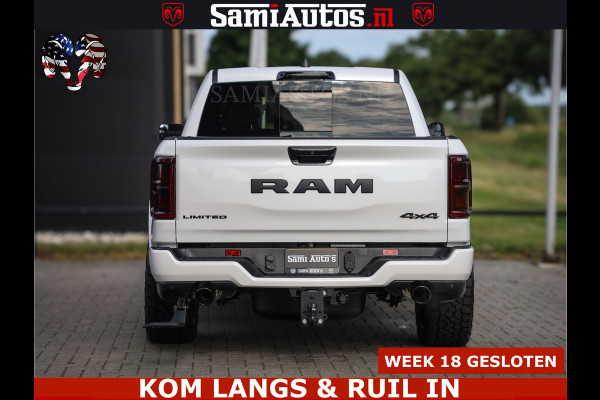 Dodge Ram 1500 Limited Night High Output 540HP 706Nm | Massage + Full Option | De Meest Luxe en Volle Pick-Up in zijn Klasse | Comfortabele Dubbele Cabine met Royale 5 Zitplaatsen | BPM vrij | Nu Leverbaar uit Voorraad | Voorraad Nr 2351 - 7478