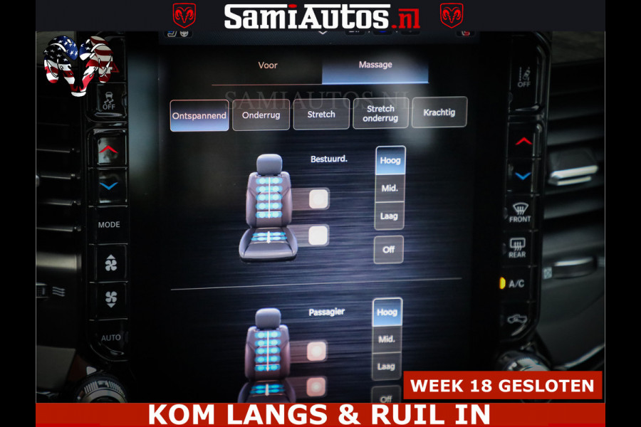 Dodge Ram 1500 Limited Night High Output 540HP 706Nm | Massage + Full Option | De Meest Luxe en Volle Pick-Up in zijn Klasse | Comfortabele Dubbele Cabine met Royale 5 Zitplaatsen | BPM vrij | Nu Leverbaar uit Voorraad | Voorraad Nr 2351 - 7478