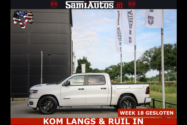 Dodge Ram 1500 Limited Night High Output 540HP 706Nm | Massage + Full Option | De Meest Luxe en Volle Pick-Up in zijn Klasse | Comfortabele Dubbele Cabine met Royale 5 Zitplaatsen | BPM vrij | Nu Leverbaar uit Voorraad | Voorraad Nr 2351 - 7478