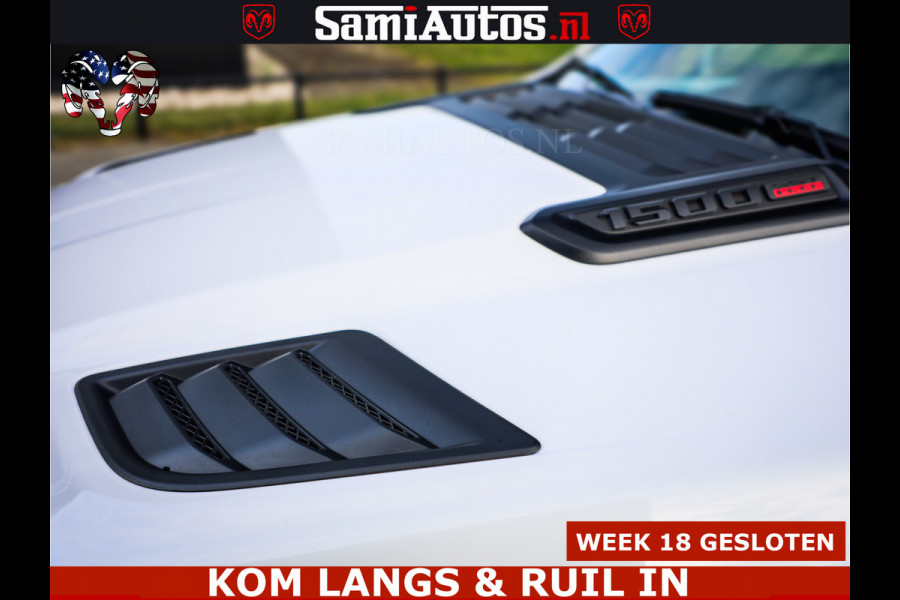 Dodge Ram 1500 Limited Night High Output 540HP 706Nm | Massage + Full Option | De Meest Luxe en Volle Pick-Up in zijn Klasse | Comfortabele Dubbele Cabine met Royale 5 Zitplaatsen | BPM vrij | Nu Leverbaar uit Voorraad | Voorraad Nr 2351 - 7478