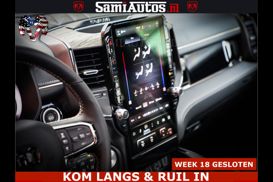 Dodge Ram 1500 Limited Night High Output 540HP 706Nm | Massage + Full Option | De Meest Luxe en Volle Pick-Up in zijn Klasse | Comfortabele Dubbele Cabine met Royale 5 Zitplaatsen | BPM vrij | Nu Leverbaar uit Voorraad | Voorraad Nr 2351 - 7478