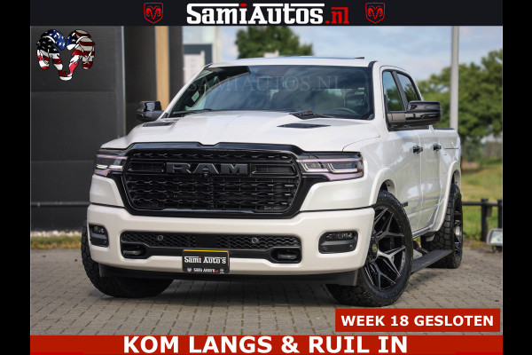 Dodge Ram 1500 Limited Night High Output 540HP 706Nm | Massage + Full Option | De Meest Luxe en Volle Pick-Up in zijn Klasse | Comfortabele Dubbele Cabine met Royale 5 Zitplaatsen | BPM vrij | Nu Leverbaar uit Voorraad | Voorraad Nr 2351 - 7478