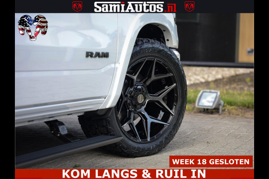 Dodge Ram 1500 Limited Night High Output 540HP 706Nm | Massage + Full Option | De Meest Luxe en Volle Pick-Up in zijn Klasse | Comfortabele Dubbele Cabine met Royale 5 Zitplaatsen | BPM vrij | Nu Leverbaar uit Voorraad | Voorraad Nr 2351 - 7478