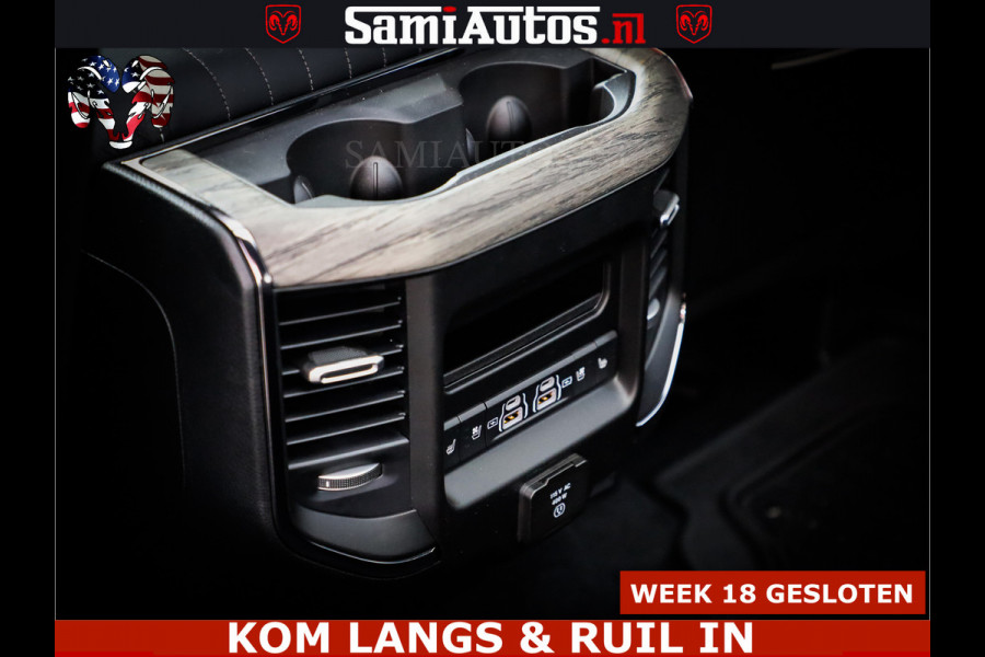 Dodge Ram 1500 Limited Night High Output 540HP 706Nm | Massage + Full Option | De Meest Luxe en Volle Pick-Up in zijn Klasse | Comfortabele Dubbele Cabine met Royale 5 Zitplaatsen | BPM vrij | Nu Leverbaar uit Voorraad | Voorraad Nr 2351 - 7478