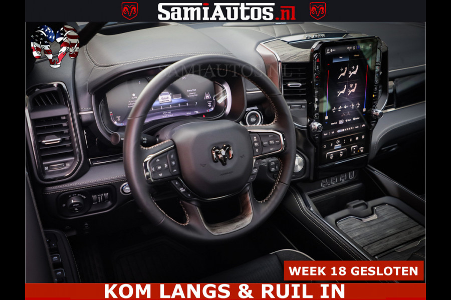 Dodge Ram 1500 Limited Night High Output 540HP 706Nm | Massage + Full Option | De Meest Luxe en Volle Pick-Up in zijn Klasse | Comfortabele Dubbele Cabine met Royale 5 Zitplaatsen | BPM vrij | Nu Leverbaar uit Voorraad | Voorraad Nr 2351 - 7478