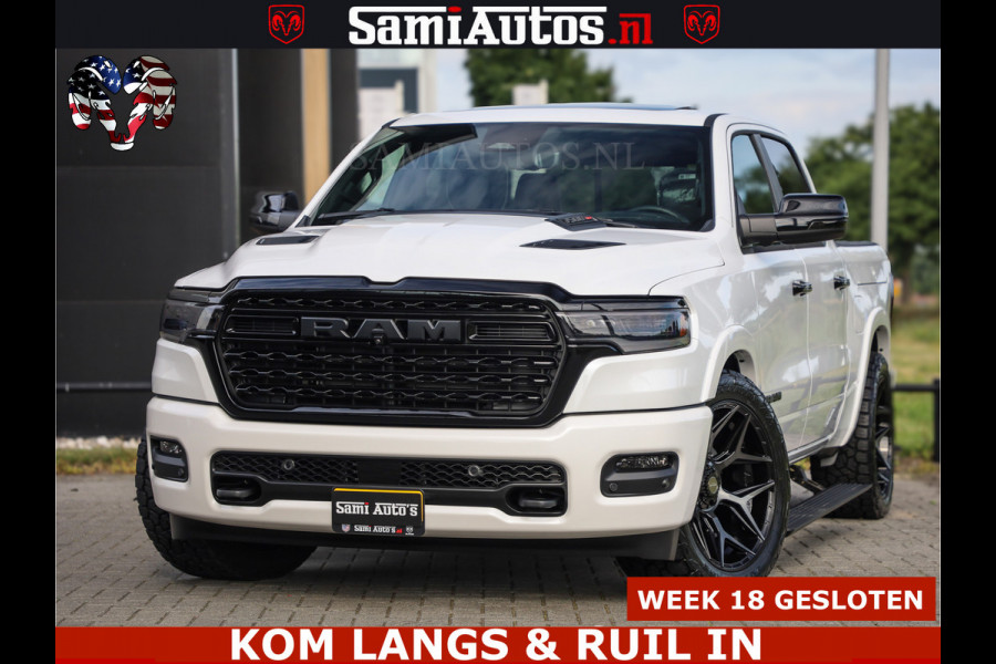 Dodge Ram 1500 Limited Night High Output 540HP 706Nm | Massage + Full Option | De Meest Luxe en Volle Pick-Up in zijn Klasse | Comfortabele Dubbele Cabine met Royale 5 Zitplaatsen | BPM vrij | Nu Leverbaar uit Voorraad | Voorraad Nr 2351 - 7478