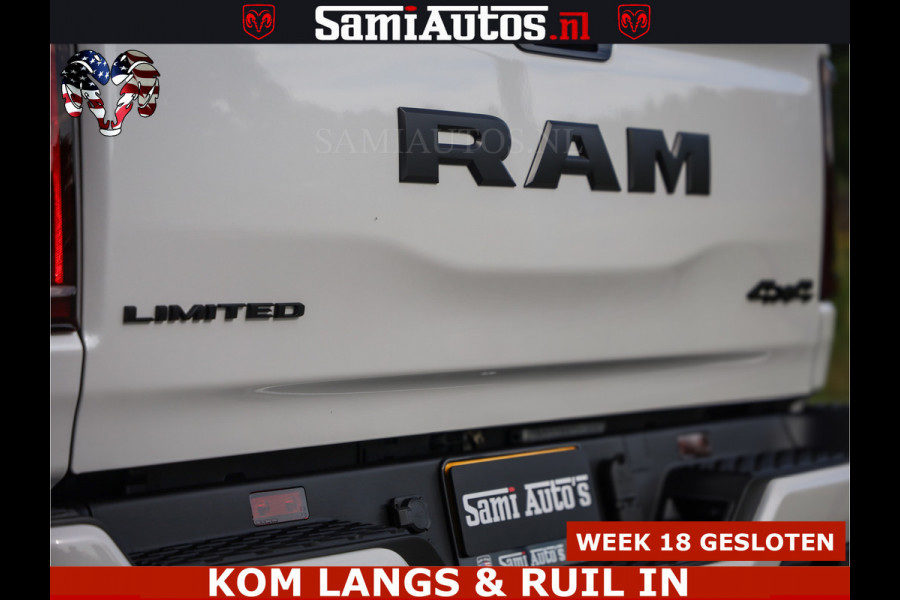 Dodge Ram 1500 Limited Night High Output 540HP 706Nm | Massage + Full Option | De Meest Luxe en Volle Pick-Up in zijn Klasse | Comfortabele Dubbele Cabine met Royale 5 Zitplaatsen | BPM vrij | Nu Leverbaar uit Voorraad | Voorraad Nr 2351 - 7478