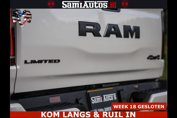 Dodge Ram 1500 Limited Night High Output 540HP 706Nm | Massage + Full Option | De Meest Luxe en Volle Pick-Up in zijn Klasse | Comfortabele Dubbele Cabine met Royale 5 Zitplaatsen | BPM vrij | Nu Leverbaar uit Voorraad | Voorraad Nr 2351 - 7478