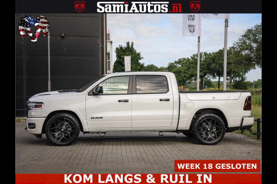 Dodge Ram 1500 Limited Night High Output 540HP 706Nm | Massage + Full Option | De Meest Luxe en Volle Pick-Up in zijn Klasse | Comfortabele Dubbele Cabine met Royale 5 Zitplaatsen | BPM vrij | Nu Leverbaar uit Voorraad | Voorraad Nr 2351 - 7478