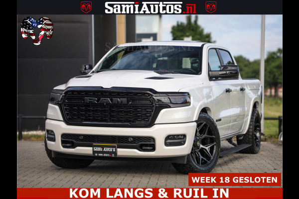 Dodge Ram 1500 Limited Night High Output 540HP 706Nm | Massage + Full Option | De Meest Luxe en Volle Pick-Up in zijn Klasse | Comfortabele Dubbele Cabine met Royale 5 Zitplaatsen | BPM vrij | Nu Leverbaar uit Voorraad | Voorraad Nr 2351 - 7478