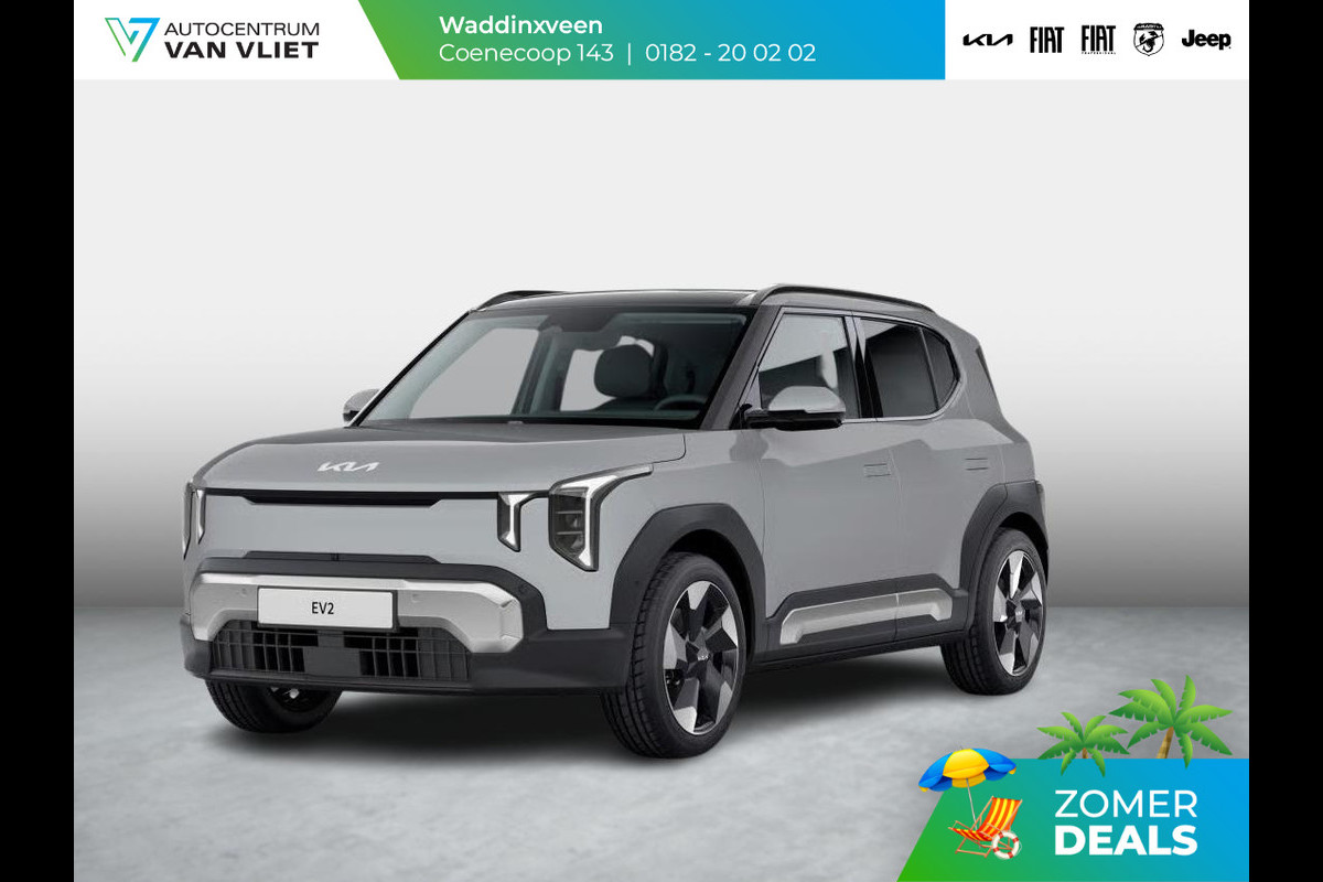 Kia EV2 Plus 42.2 kWh 5p. | Uit voorraad leverbaar ! | Actieprijs * | Clima | Adapt. cruise | Navi | Dakrails | 18" | Stoel&Stuur Verwarming | Privacy Glass | Apple Carplay