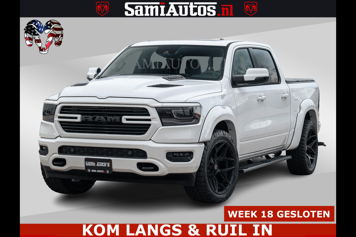 Dodge Ram V8 5.7 402PK | LARAMIE SPORT | Krachtige Hemi | Panorama Dak | 12' Scherm | LPG | Comfortabele Dubbele Cabine met Royale 5 Zitplaatsen | NIEUW EN BPM vrij | Nu Leverbaar uit Voorraad | Nr 2529 - 1277 |