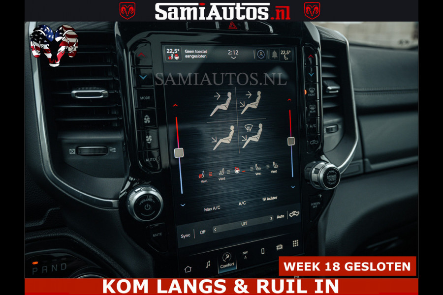 Dodge Ram V8 5.7 402PK | LARAMIE SPORT | Krachtige Hemi | Panorama Dak | 12' Scherm | LPG | Comfortabele Dubbele Cabine met Royale 5 Zitplaatsen | NIEUW EN BPM vrij | Nu Leverbaar uit Voorraad | Nr 2529 - 1277 |