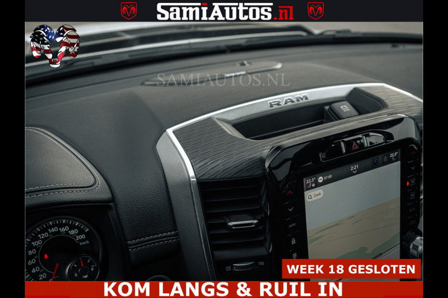 Dodge Ram V8 5.7 402PK | LARAMIE SPORT | Krachtige Hemi | Panorama Dak | 12' Scherm | LPG | Comfortabele Dubbele Cabine met Royale 5 Zitplaatsen | NIEUW EN BPM vrij | Nu Leverbaar uit Voorraad | Nr 2529 - 1277 |
