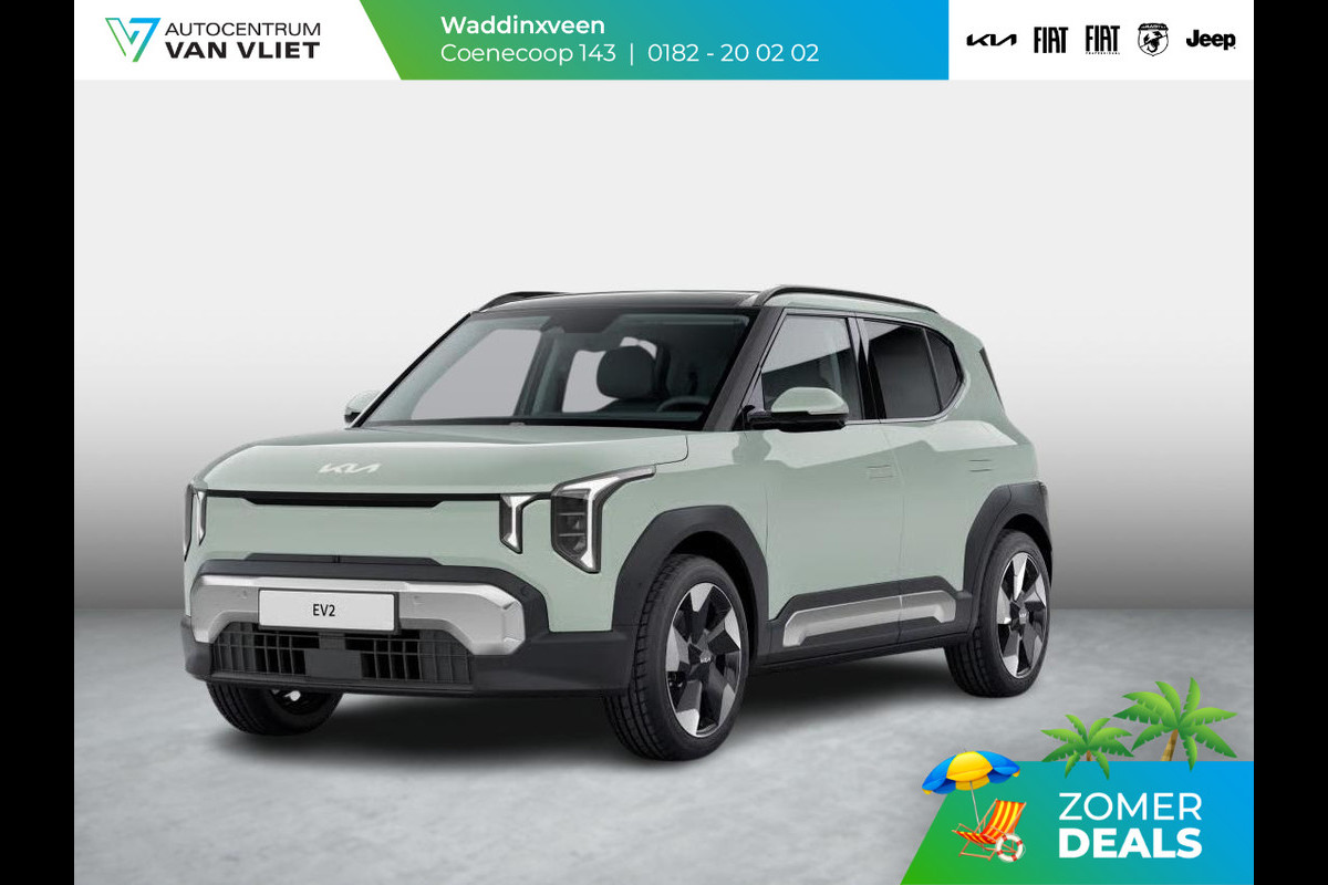 Kia EV2 Plus Advanced 42.2 kWh 5p. | Uit voorraad leverbaar ! | Actieprijs * | Clima | Adapt. cruise | Navi | Schuif/Kanteldak | 18" | Stoel&Stuur Verwarming | Harman Kardon | Apple Carplay