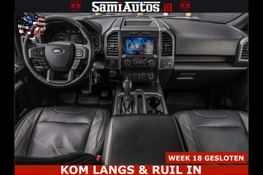 Ford USA F-150 5.0 V8 4X4 | MAT OLIVE GREEN | BIJTELLING VRIJ | ZEER DIK | CAMERA | 3500KG | PANORAMA | LEDER | GO RHINO ROLLBAR | CRUISE CONTROL | PRINS LPG | BAKFLIP COVER | Deze pick-up is leverbaar met zowel een groot rijbewijs (C) als een klein rijbewijs (B). Laat ons weten wat jouw voorkeur is.