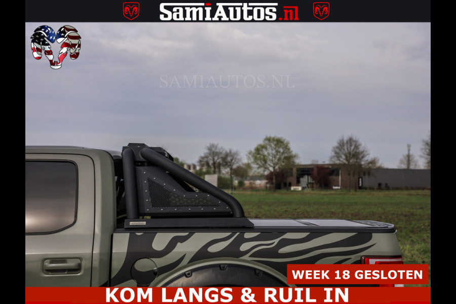 Ford USA F-150 5.0 V8 4X4 | MAT OLIVE GREEN | BIJTELLING VRIJ | ZEER DIK | CAMERA | 3500KG | PANORAMA | LEDER | GO RHINO ROLLBAR | CRUISE CONTROL | PRINS LPG | BAKFLIP COVER | Deze pick-up is leverbaar met zowel een groot rijbewijs (C) als een klein rijbewijs (B). Laat ons weten wat jouw voorkeur is.