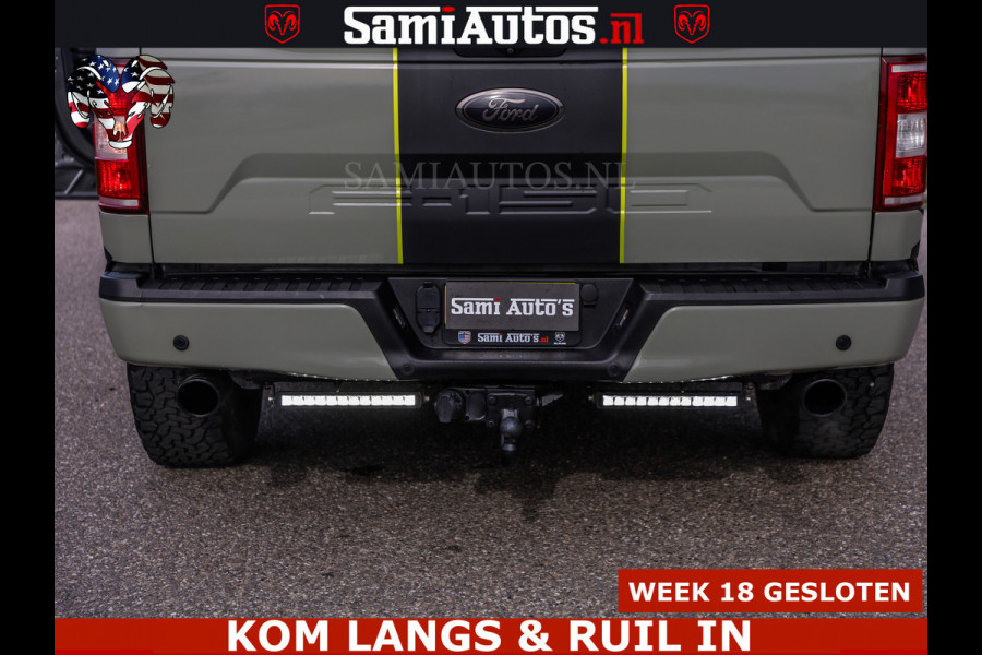Ford USA F-150 5.0 V8 4X4 | MAT OLIVE GREEN | BIJTELLING VRIJ | ZEER DIK | CAMERA | 3500KG | PANORAMA | LEDER | GO RHINO ROLLBAR | CRUISE CONTROL | PRINS LPG | BAKFLIP COVER | Deze pick-up is leverbaar met zowel een groot rijbewijs (C) als een klein rijbewijs (B). Laat ons weten wat jouw voorkeur is.