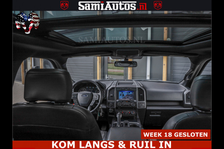 Ford USA F-150 5.0 V8 4X4 | MAT OLIVE GREEN | BIJTELLING VRIJ | ZEER DIK | CAMERA | 3500KG | PANORAMA | LEDER | GO RHINO ROLLBAR | CRUISE CONTROL | PRINS LPG | BAKFLIP COVER | Deze pick-up is leverbaar met zowel een groot rijbewijs (C) als een klein rijbewijs (B). Laat ons weten wat jouw voorkeur is.