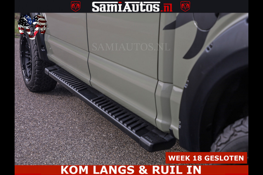 Ford USA F-150 5.0 V8 4X4 | MAT OLIVE GREEN | BIJTELLING VRIJ | ZEER DIK | CAMERA | 3500KG | PANORAMA | LEDER | GO RHINO ROLLBAR | CRUISE CONTROL | PRINS LPG | BAKFLIP COVER | Deze pick-up is leverbaar met zowel een groot rijbewijs (C) als een klein rijbewijs (B). Laat ons weten wat jouw voorkeur is.