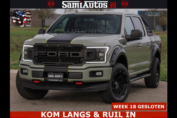 Ford USA F-150 5.0 V8 4X4 | MAT OLIVE GREEN | BIJTELLING VRIJ | ZEER DIK | CAMERA | 3500KG | PANORAMA | LEDER | GO RHINO ROLLBAR | CRUISE CONTROL | PRINS LPG | BAKFLIP COVER | Deze pick-up is leverbaar met zowel een groot rijbewijs (C) als een klein rijbewijs (B). Laat ons weten wat jouw voorkeur is.