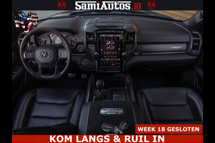 Dodge Ram TRX HELLCAT | 6.2 V8 712PK SUPERCHARGER | FULLY LOADED | CARBON | BLACK ON BLACK | CREW CAB | DUBBELE CABINE | 5 PERSOONS |