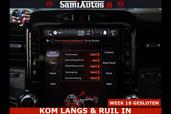 Dodge Ram TRX HELLCAT | 6.2 V8 712PK SUPERCHARGER | FULLY LOADED | CARBON | BLACK ON BLACK | CREW CAB | DUBBELE CABINE | 5 PERSOONS |