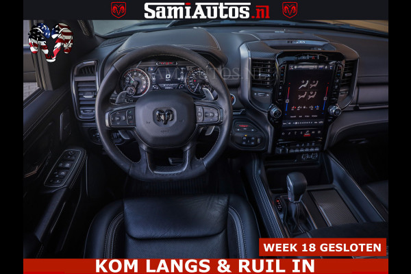 Dodge Ram TRX HELLCAT | 6.2 V8 712PK SUPERCHARGER | FULLY LOADED | CARBON | BLACK ON BLACK | CREW CAB | DUBBELE CABINE | 5 PERSOONS |