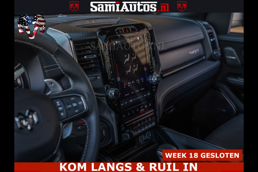 Dodge Ram TRX HELLCAT | 6.2 V8 712PK SUPERCHARGER | FULLY LOADED | CARBON | BLACK ON BLACK | CREW CAB | DUBBELE CABINE | 5 PERSOONS |