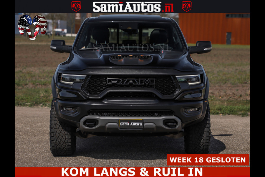 Dodge Ram TRX HELLCAT | 6.2 V8 712PK SUPERCHARGER | FULLY LOADED | CARBON | BLACK ON BLACK | CREW CAB | DUBBELE CABINE | 5 PERSOONS |