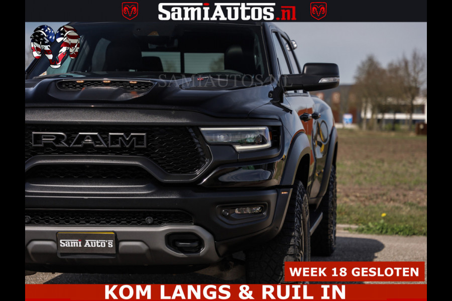 Dodge Ram TRX HELLCAT | 6.2 V8 712PK SUPERCHARGER | FULLY LOADED | CARBON | BLACK ON BLACK | CREW CAB | DUBBELE CABINE | 5 PERSOONS |
