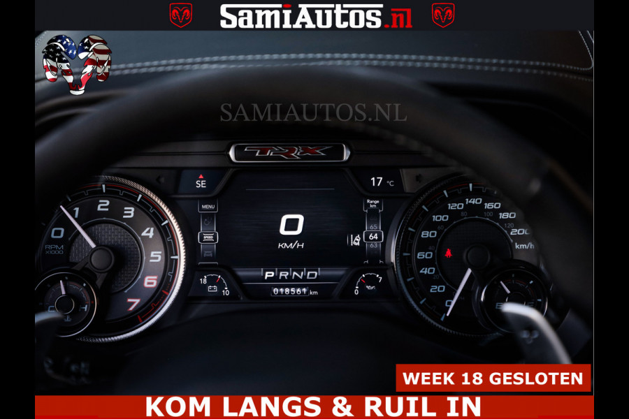 Dodge Ram TRX HELLCAT | 6.2 V8 712PK SUPERCHARGER | FULLY LOADED | CARBON | BLACK ON BLACK | CREW CAB | DUBBELE CABINE | 5 PERSOONS |