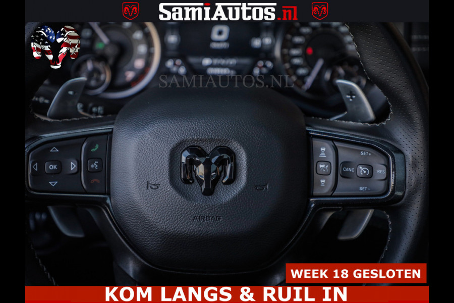 Dodge Ram TRX HELLCAT | 6.2 V8 712PK SUPERCHARGER | FULLY LOADED | CARBON | BLACK ON BLACK | CREW CAB | DUBBELE CABINE | 5 PERSOONS |