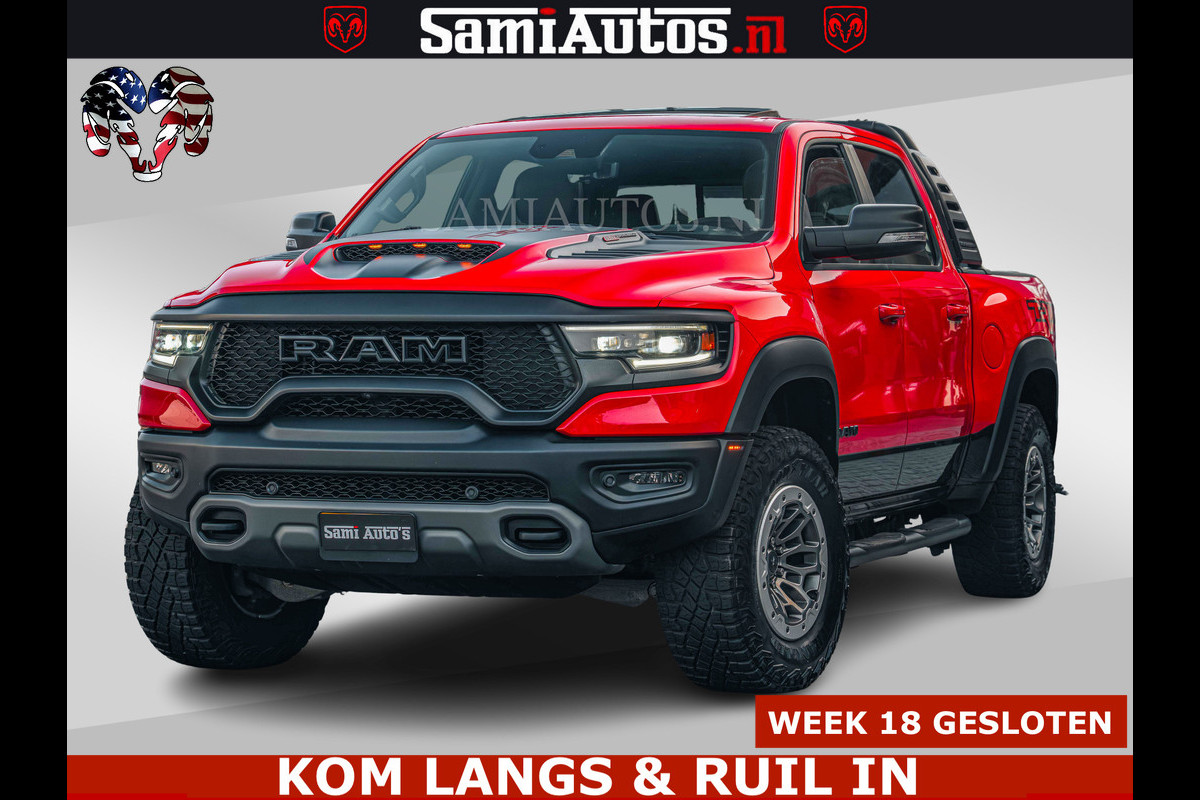 Dodge Ram TRX HELLCAT | 6.2 V8 702PK | FLAME RED | BOM VOL | CARBON | RAMBAR | HUD | LPG | BEAD-LOCK WHEELS | CREW CAB 5 PERSOONS | BEDRIJFS AUTO DUBBELE CABINE DC |
