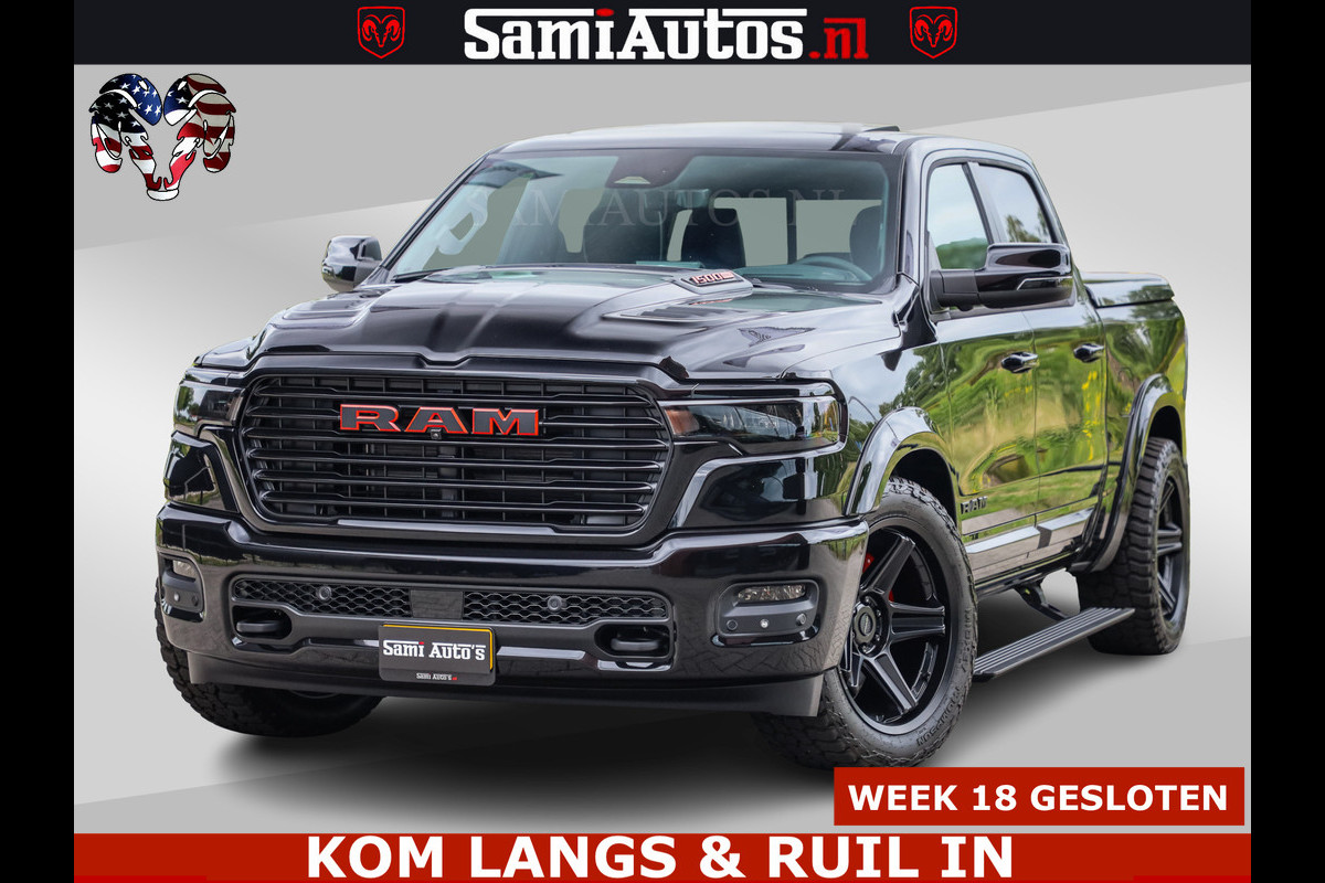 Dodge Ram 1500 Night Premium | Full Option | De Meest Luxe Pick-Up in zijn Klasse | Comfortabele Dubbele Cabine met Royale 5 Zitplaatsen | BPM vrij | Nu Leverbaar uit Voorraad | Voorraad Nr 2287 - 3384