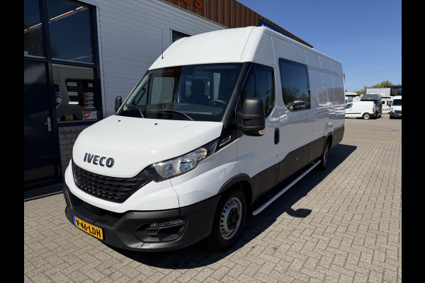 Iveco Daily 35S14V 2.3 automaat 410 L4H2 DC 6 persoons / vaste prijs rijklaar € 29.950 ex btw / ideale motorsport bus / euro 6 / bpm vrij / cruise en climate control / trekhaak 3500 kg !