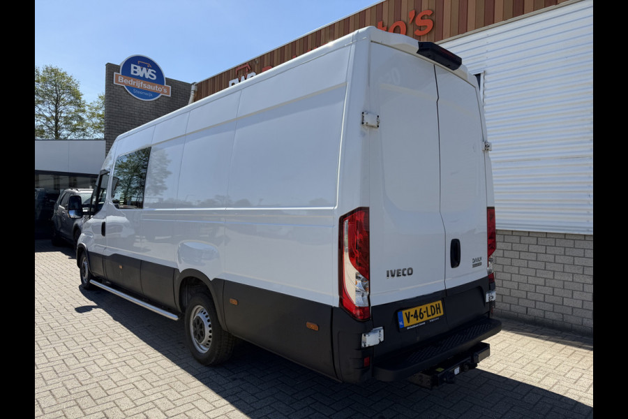 Iveco Daily 35S14V 2.3 automaat 410 L4H2 DC 6 persoons / vaste prijs rijklaar € 29.950 ex btw / ideale motorsport bus / euro 6 / bpm vrij / cruise en climate control / trekhaak 3500 kg !