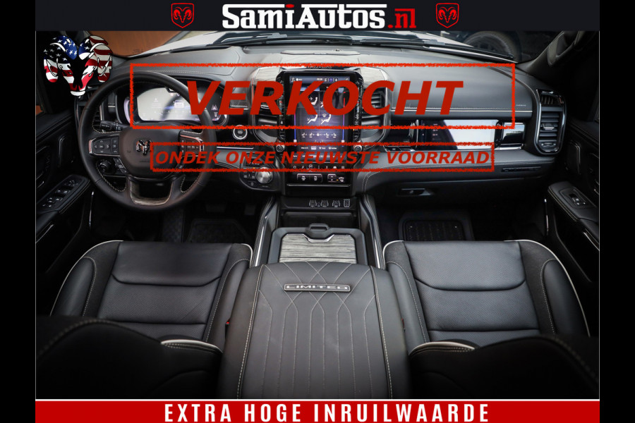 Dodge Ram Limited Night High Output 540HP 706Nm | Massage + Full Option | De Meest Luxe en Volle Pick-Up in zijn Klasse | Comfortabele Dubbele Cabine met Royale 5 Zitplaatsen | BPM vrij | Nu Leverbaar uit Voorraad | Voorraad Nr 2352 - 7649