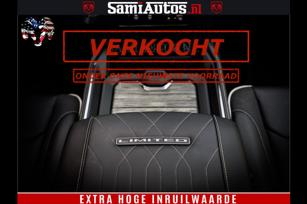 Dodge Ram Limited Night High Output 540HP 706Nm | Massage + Full Option | De Meest Luxe en Volle Pick-Up in zijn Klasse | Comfortabele Dubbele Cabine met Royale 5 Zitplaatsen | BPM vrij | Nu Leverbaar uit Voorraad | Voorraad Nr 2352 - 7649