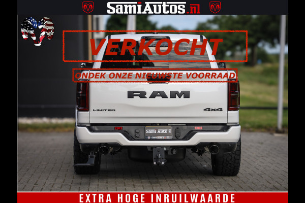 Dodge Ram Limited Night High Output 540HP 706Nm | Massage + Full Option | De Meest Luxe en Volle Pick-Up in zijn Klasse | Comfortabele Dubbele Cabine met Royale 5 Zitplaatsen | BPM vrij | Nu Leverbaar uit Voorraad | Voorraad Nr 2352 - 7649