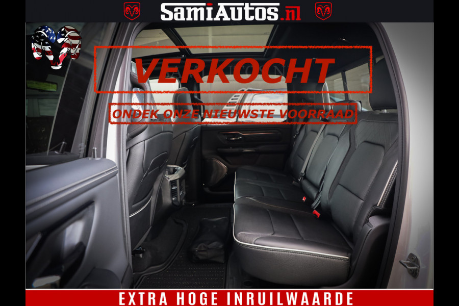 Dodge Ram Limited Night High Output 540HP 706Nm | Massage + Full Option | De Meest Luxe en Volle Pick-Up in zijn Klasse | Comfortabele Dubbele Cabine met Royale 5 Zitplaatsen | BPM vrij | Nu Leverbaar uit Voorraad | Voorraad Nr 2352 - 7649