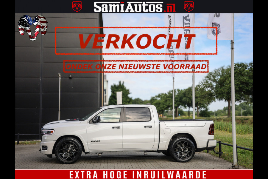Dodge Ram Limited Night High Output 540HP 706Nm | Massage + Full Option | De Meest Luxe en Volle Pick-Up in zijn Klasse | Comfortabele Dubbele Cabine met Royale 5 Zitplaatsen | BPM vrij | Nu Leverbaar uit Voorraad | Voorraad Nr 2352 - 7649