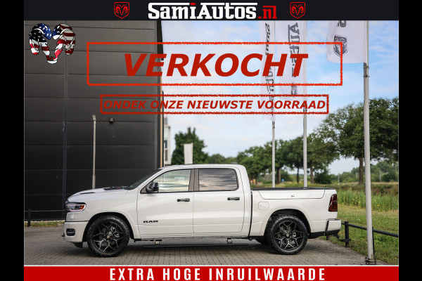 Dodge Ram Limited Night High Output 540HP 706Nm | Massage + Full Option | De Meest Luxe en Volle Pick-Up in zijn Klasse | Comfortabele Dubbele Cabine met Royale 5 Zitplaatsen | BPM vrij | Nu Leverbaar uit Voorraad | Voorraad Nr 2352 - 7649